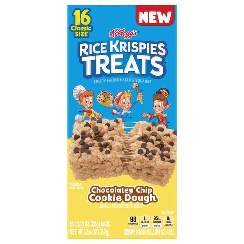 Rice Krispies Treats Marshmallow Snack Bars with Rainbow Candy Coated  Chocolate Pieces