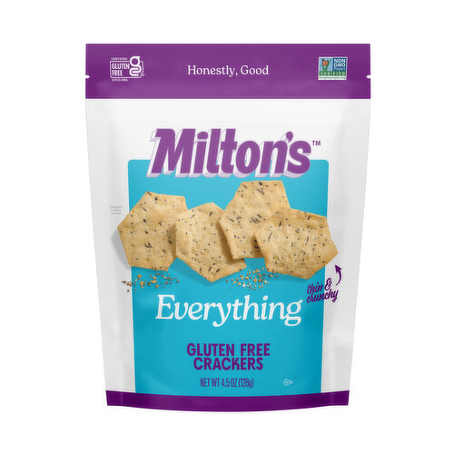 Milton's Baked Crackers, Everything, Gluten Free,