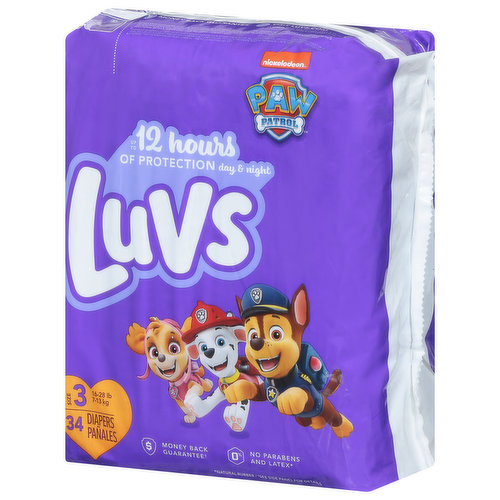 Luvs Diapers - Size 4, 29 Count, Paw Patrol Disposable Baby Diapers :  : Baby