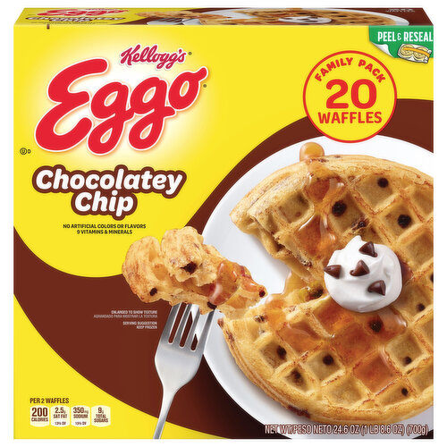 Eggo Waffles, Chocolatey Chip, Family Pack