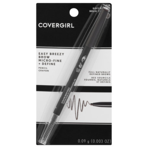 CoverGirl Brow Pencil, Micro-Fine + Define, Soft Brown 710