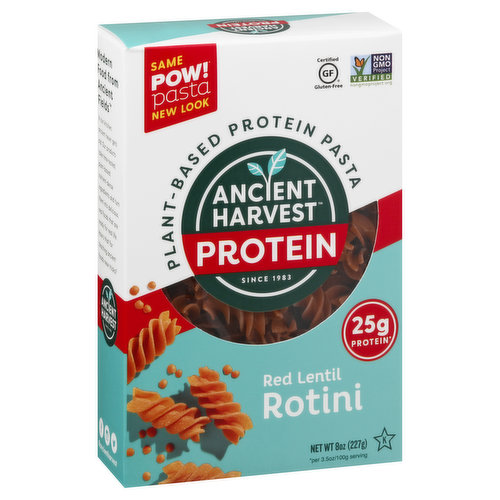 Ancient Harvest Rotini, Red Lentil, Protein