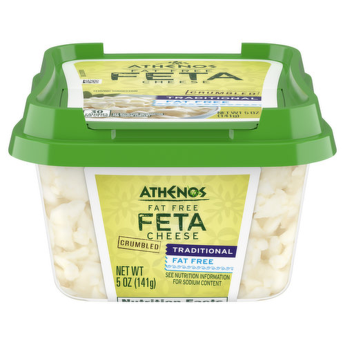 Athenos Crumbled Traditional Fat Free Feta Cheese