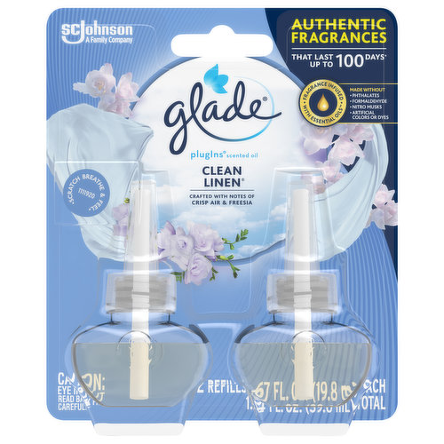 Glade Scented Oil Refills, Clean Linen