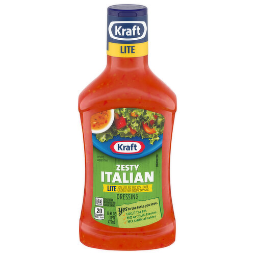 Kraft Dressing, Zesty Italian, Lite