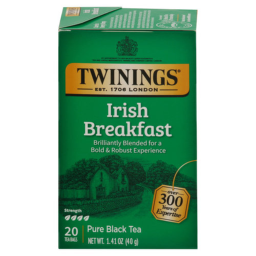 Twinings Black Tea, Irish Breakfast, Pure