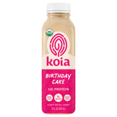 Koia Shake, Plant-Based, Birthday Cake