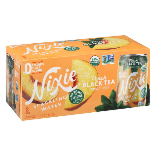 Nixie Sparkling Water, Peach Black Tea