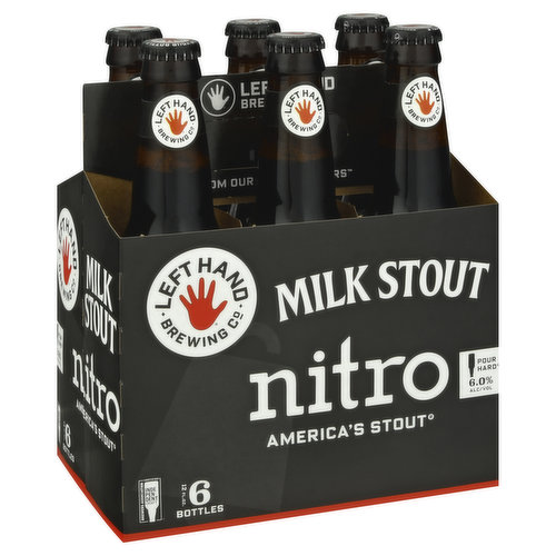 Left Hand Brewing Co. Beer, Milk Stout, 6 Pack
