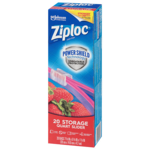 Ziploc Slider Storage Bags with Power Shield Technology