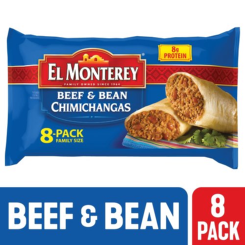 El Monterey® Signature Shredded Steak & Three-Cheese Chimichanga 5 oz.  Single Serve, Mexican