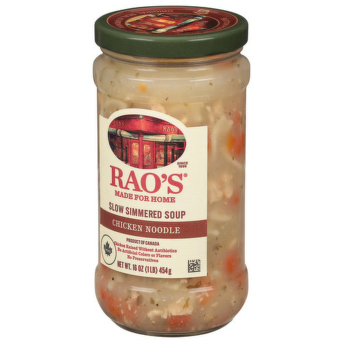 Carbs in Rao's Slow Simmered Soup, Chicken Noodle