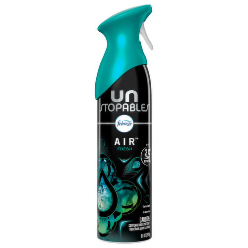 Honey, we already know you're unstoppable and your air freshener should be too. That's why you shouldn't settle for anything but Unstopables. Who's got time for weak, wafting scents? You're craving something that packs some punch. That's exactly why Unstopables gives you scents that are bolder, stronger, and last longer and longer. With Unstopables AIR Fresh scent, just give it a spray and enjoy up to six hours of a clean scent that's scandalously invigorating. Go ahead and use it in the living room, kitchen, bathrooms, bedroom, or any old room where you want to add a little boom.