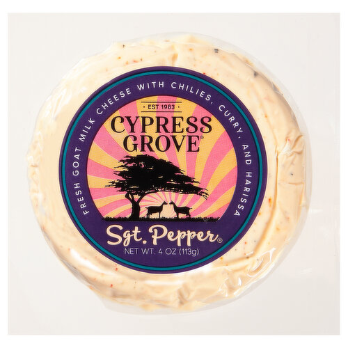 Cypress Grove Cheese, Goat Milk, Fresh, Sgt. Pepper