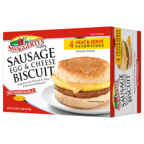 Sausage Egg & Cheese Biscuit Breakfast Sandwiches - Catz in the Kitchen