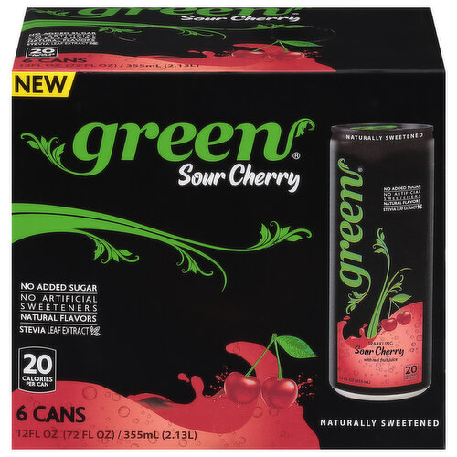 Green Cola Sparkling Beverage, Sour Cherry