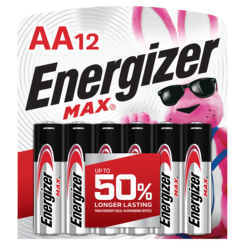 Energizer Batteries, Alkaline, AA, 12 Pack