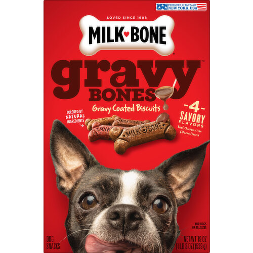 Milk-Bone Dog Snacks, 4 Savory Flavors, Gravy Coated Biscuits