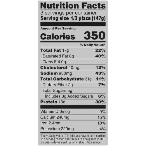 Siciliana Pizza Nutrition Facts - Eat This Much