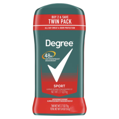 Degree Antiperspirant/Deodorant, Twin Pack