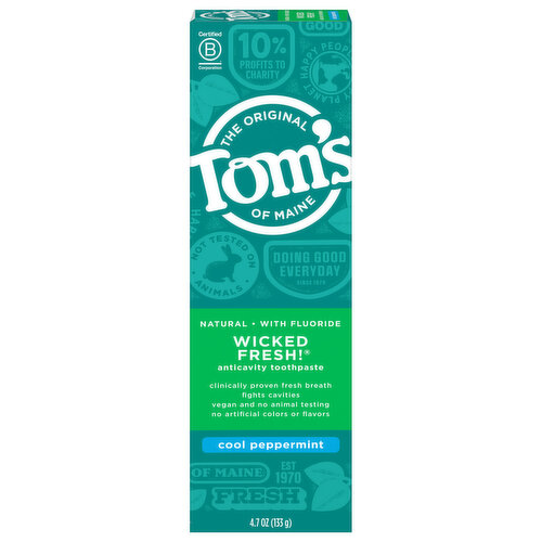 Tom's of Maine Toothpaste, Anticavity, Cool Peppermint