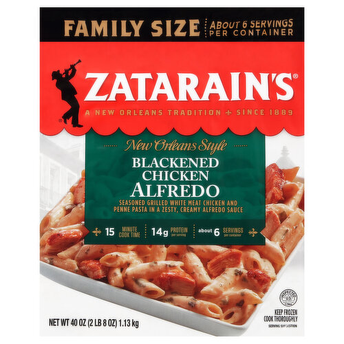 Zatarain's Family Size Frozen Blackened Chicken Alfredo