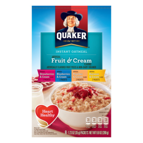 Quaker Oatmeal, Fruit & Cream, Instant