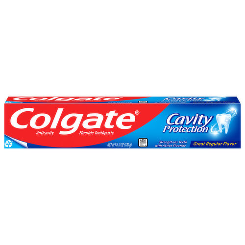 Colgate Toothpaste, Fluoride, Anticavity, Cavity Protection, Great Regular Flavor