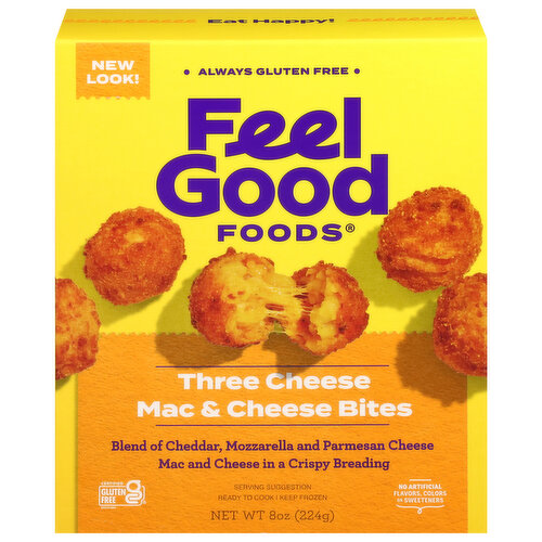 Feel Good Foods Mac & Cheese Bites, Three Cheese