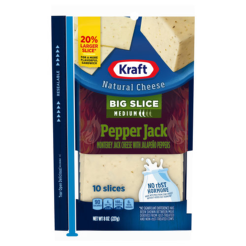 Kraft Cheese Slices, Mild Cheddar, Big - FRESH by Brookshire's