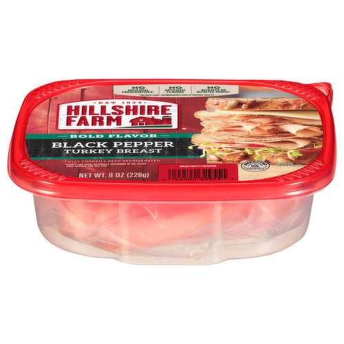 Hillshire Farm Hillshire Farm Bold Flavor Black Pepper Turkey Breast Sandwich Meat, 8 oz