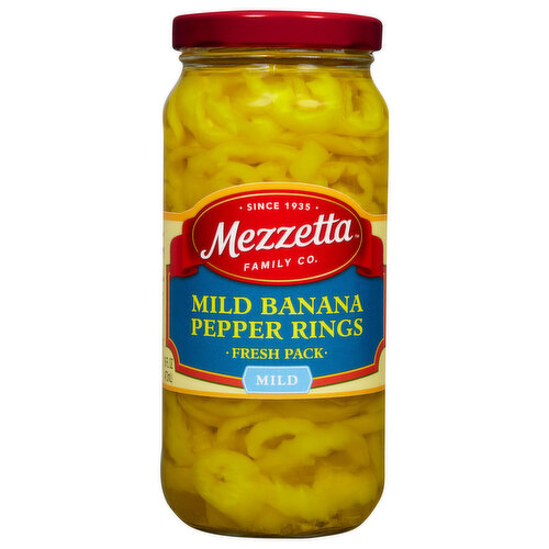 Mezzetta Banana Pepper Rings, Mild, Fresh Pack