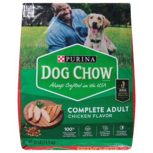 Dog Chow Dog Food, Chicken Flavor, Complete Adult, Smart Value