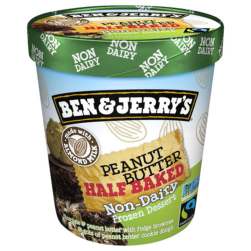 Ben & Jerry's Frozen Dessert, Non-Dairy, Peanut Butter, Half Baked