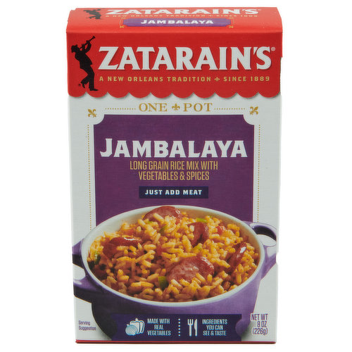 Zatarain's One Pot Dirty Rice, Reduced Sodium - 8 oz