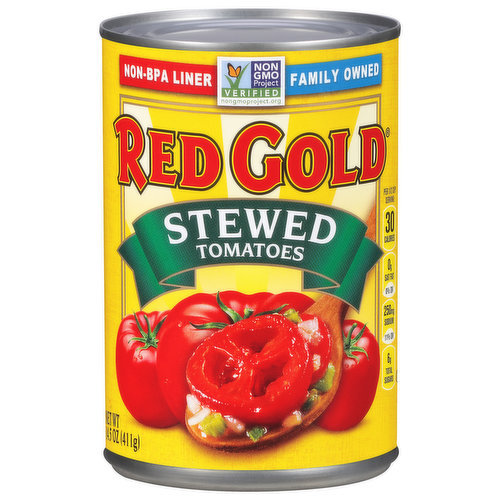 Red Gold Tomatoes, Stewed