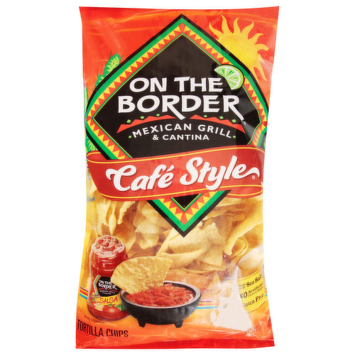 ON THE BORDER Cafe Tortilla Chips, 12 Ounce