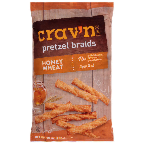 Crav'n Flavor Pretzel Braids, Honey Wheat