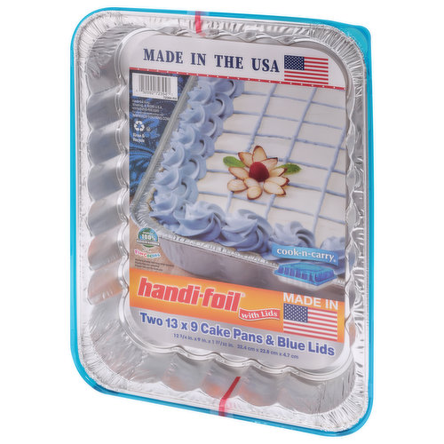 Handi-Foil Cook-n-Carry Pans with Lids 2 Piece