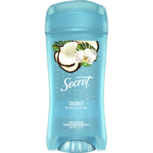 Secret Antiperspirant / Deodorant, Nurturing Coconut, Clear Gel