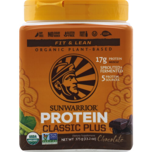 SUNWARRIOR Protein, Classic Plus, Chocolate