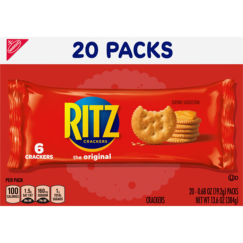 Ritz RITZ Original Crackers, 20 Snack Packs