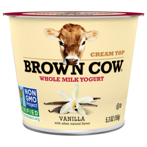 Brown Cow Yogurt, Whole Milk, Vanilla