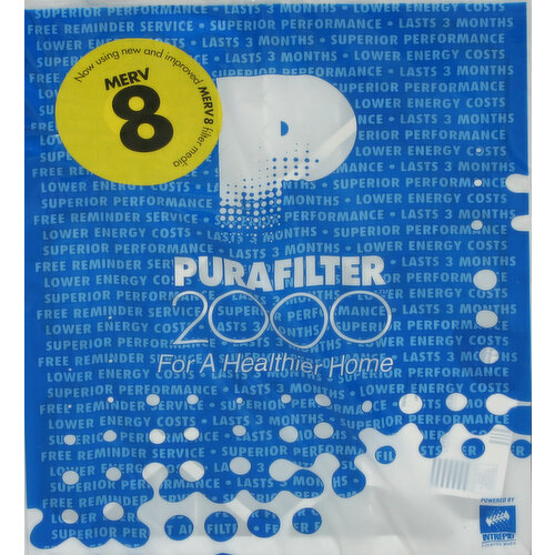 Purafilter 2000 Air Filter, Performance, Pollen & Allergen