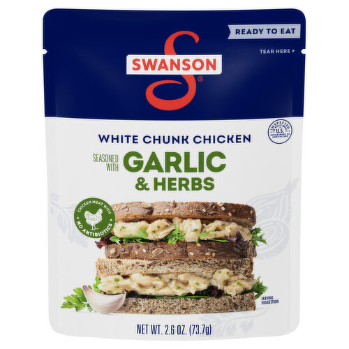 Swanson White Chunk Chicken, Garlic & Herbs