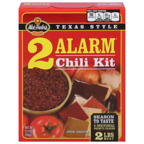 Wick Fowler's Chili Kit, 2 Alarm, Texas Style