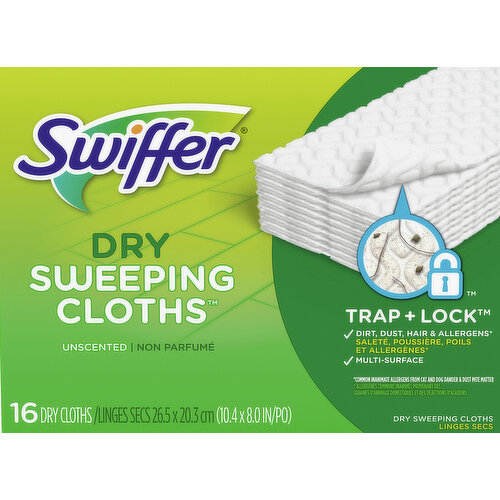 Swiffer Sweeping Cloths, Dry, Unscented