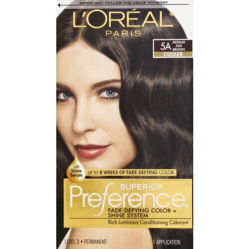 Superior Preference Permanent Haircolor, Cooler, Medium Ash Brown 5A