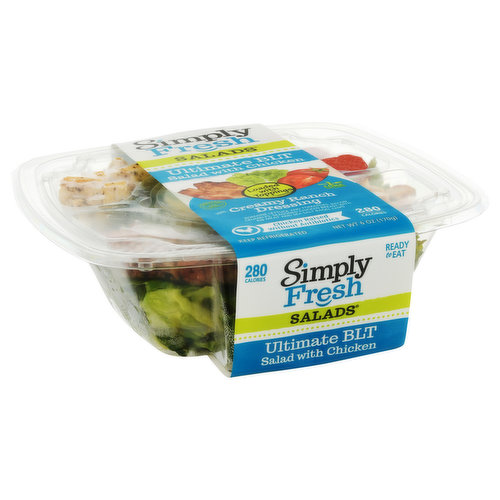 Simply Fresh Salads Salad with Chicken, with Creamy Ranch Dressing, Ultimate BLT