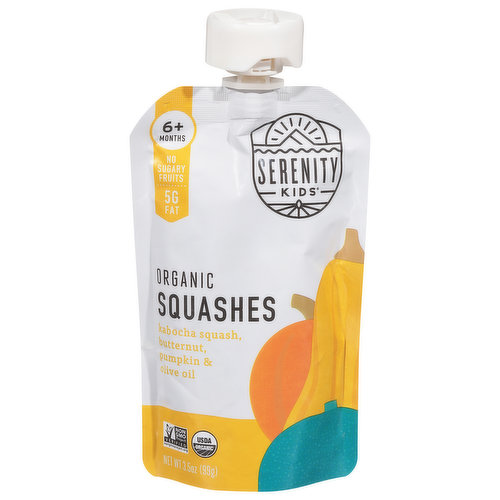 Serenity Kids Squashes, Organic, 6+ Months